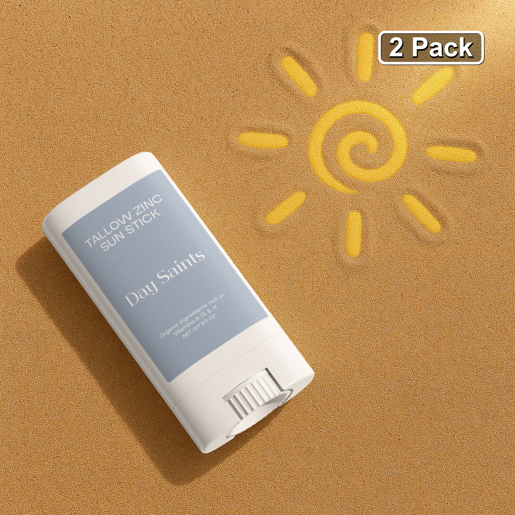 2 Pack Tallow Zinc Sun Stick