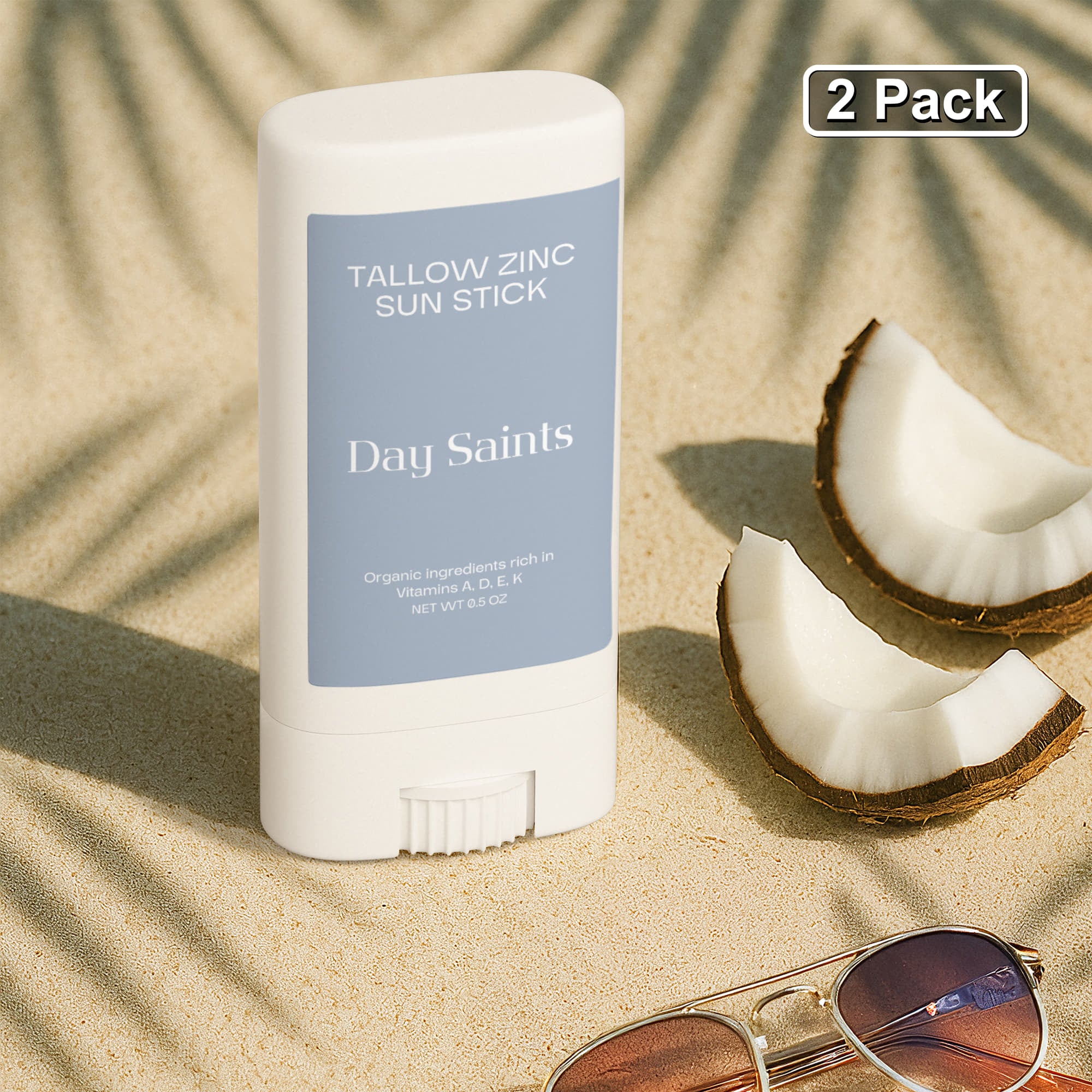 2 Pack Tallow Zinc Sun Stick